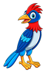 彩色卡通小鸟形象展示