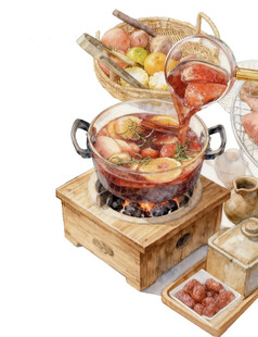 丰盛海鲜火锅美食盛宴