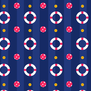 海洋风救生圈图案背景