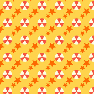 黄色底星星三角形图案