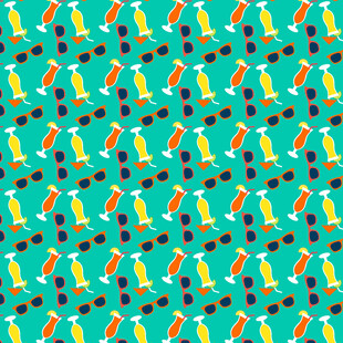 多彩鸡尾酒图案背景设计