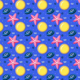 海洋元素蓝色图案背景