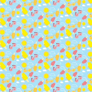 可爱卡通动物图案背景