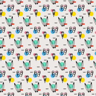 多彩小鸟图案背景纹理