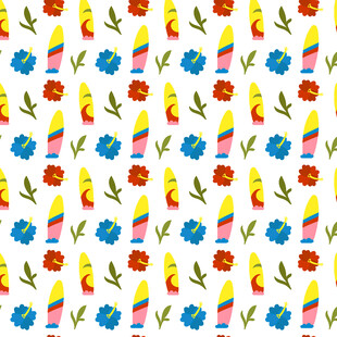 多彩花卉蜡烛图案背景