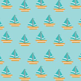 帆船图案背景 