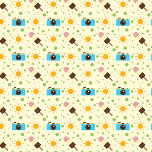 多彩相机图案无缝背景图