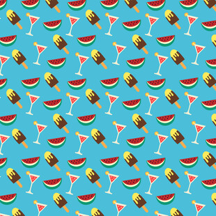 夏日饮品水果图案背景