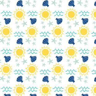 清新海洋风图案背景