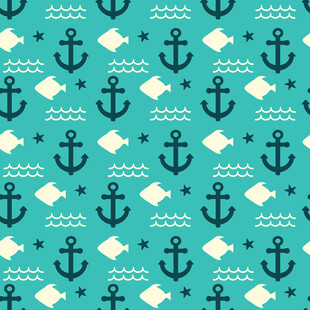 海洋风锚图案无缝背景