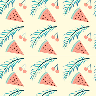 夏日水果图案背景纹理