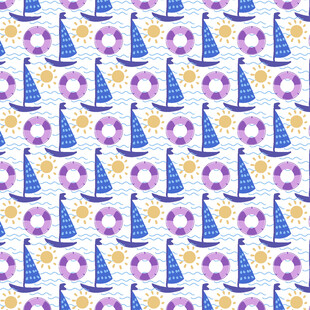 航海主题无缝图案背景