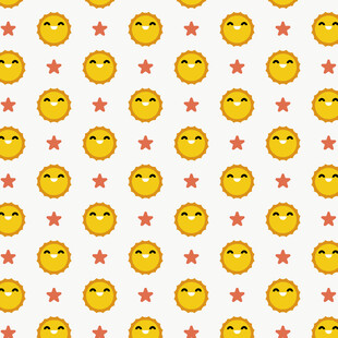 笑脸星星图案背景