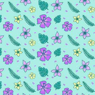 清新花卉图案背景设计