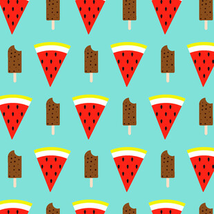 西瓜冰淇淋图案背景