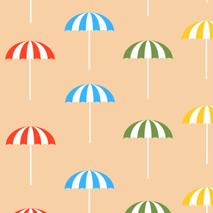 多彩遮阳伞图案背景