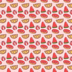 水果切片图案背景纹理