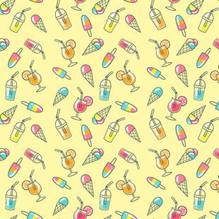 多彩冰淇淋图案背景