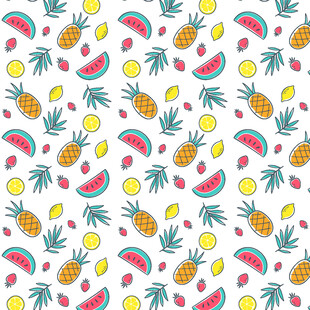水果图案无缝背景
