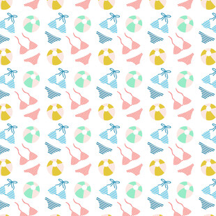 多彩几何图案无缝背景图