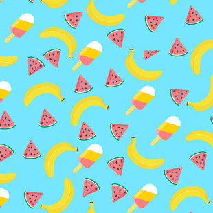 夏日水果冰淇淋图案背景