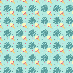 热带植物图案背景纹理