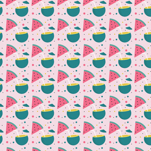 西瓜图案无缝背景纹理