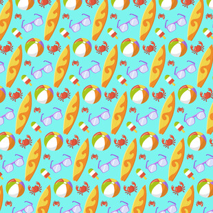 多彩水果图案无缝背景