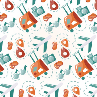 科技元素无缝图案设计