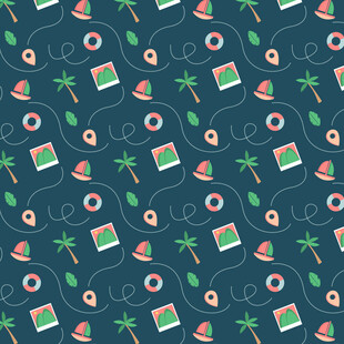 夏日度假风图案背景