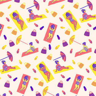 多彩复古游戏机图案背景