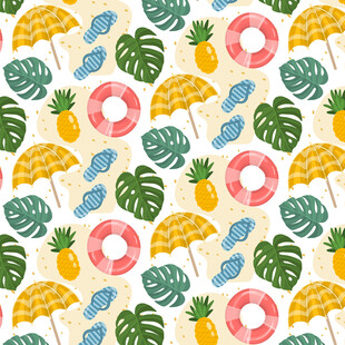 夏日度假风图案背景