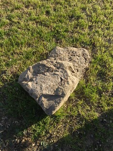草地上的一块大石头