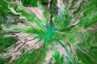 奇幻绿色植物纹理图案