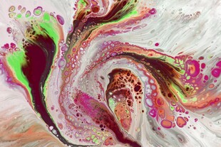 梦幻抽象彩色流体艺术画