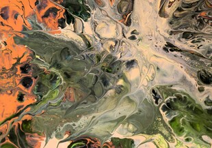 抽象艺术画作 色彩丰富