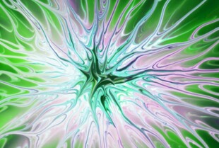 梦幻炫彩放射状花卉图案