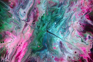 梦幻多彩流体艺术画面