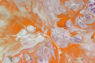 橙色梦幻流体艺术纹理