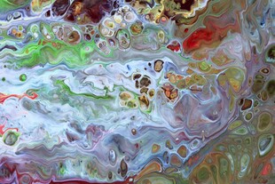多彩抽象颜料纹理画面