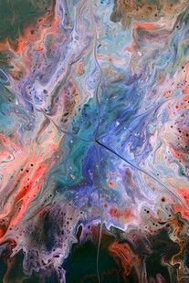 抽象多彩艺术流体画作