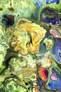 抽象多彩花卉艺术画作