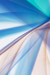 梦幻蓝色彩带抽象背景图
