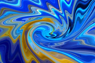 梦幻蓝色旋涡抽象艺术图