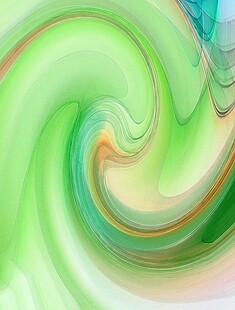 梦幻绿系抽象流体图案