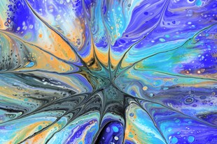 梦幻抽象花卉艺术图景