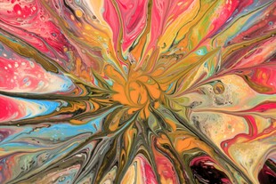 绚丽抽象花卉艺术图案