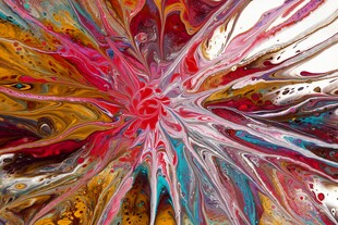 绚丽抽象艺术色彩绽放