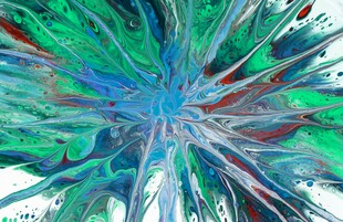 抽象炫彩放射状艺术图案