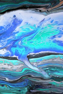 梦幻蓝绿流体艺术纹理